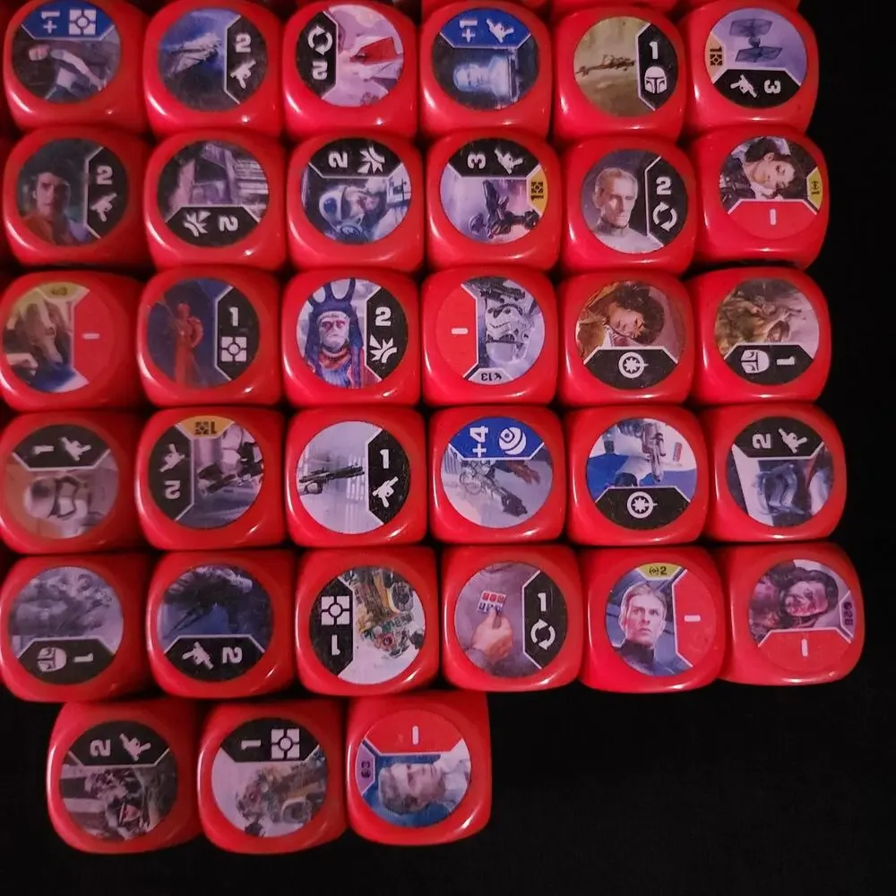 Lot Of 59 Star Wars Destiny Red Dice Game